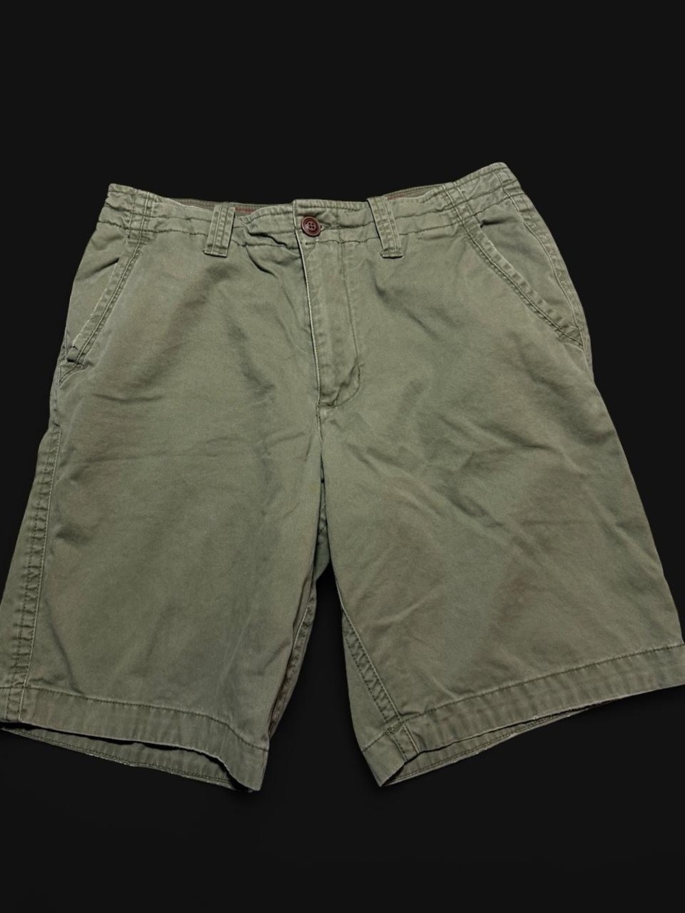 Red Camel Olive Green Men's Flat Front Shorts
